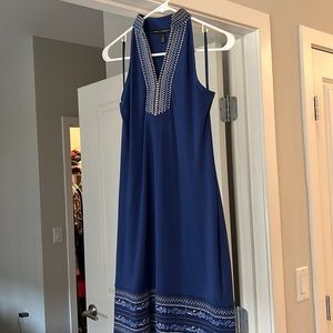 Blue sleeveless dress